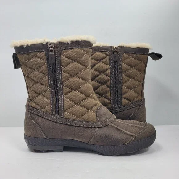 UGG Women's Brown Bellegarde Winter Rain Boots S/N 1001731 US Size 8 - Picture 5 of 11